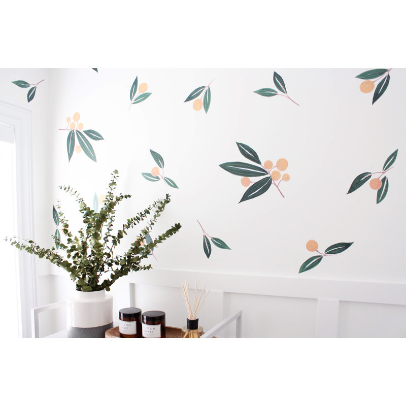 Urban Walls Tangerines in Greens Wall Decal & Reviews Wayfair